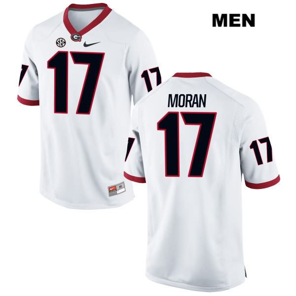 Georgia Bulldogs Men's Josh Moran #17 NCAA Authentic White Nike Stitched College Football Jersey IMX1656US